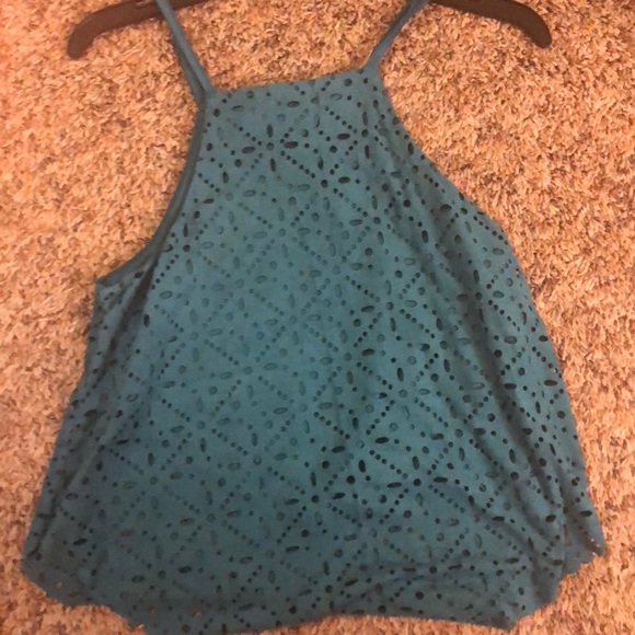 Turquoise suede summer tank - Picture 1 of 3